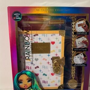 Rainbow High Journal with Lock and Necklace